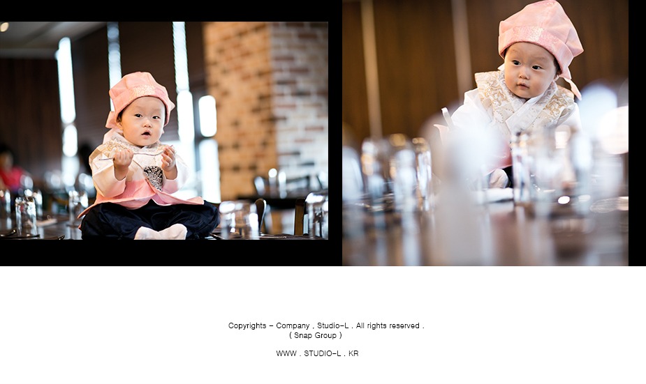 돌잔치 한복 아기 단독 클로즈업